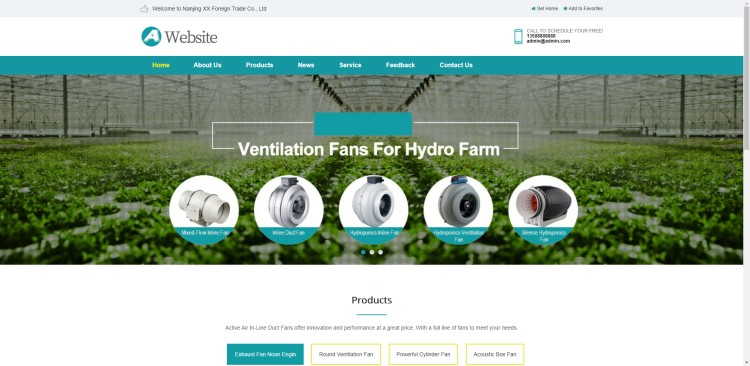 pbootcms响应式英文外贸企业产品展示免费HTML5网站模板